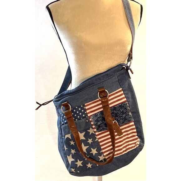 Unbranded Stars Denim Tote Purse and Matching Wallet NEW (4423)‎ - Picture 3 of 5